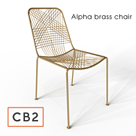 CB2 Alpha brass chair Chair 3D model
