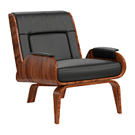 Paulo bent best sale ply leather chair