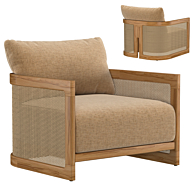 Gault Retro Reclining Microfiber Arm chair 3D model