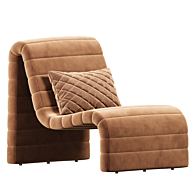 Ramsay Upholstered Manual Recliner Arm chair 3D model