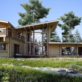 Экстерьерная визуализация деревян. дома
