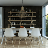 BLACK & WHITE DINING ROOM