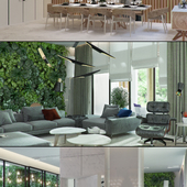Contemporary Eco Atrium Living Room