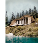 House at the Big Almaty Lake