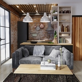 Kitchen-Living Room Design