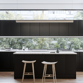 Black modern kitchen