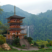 Пагода у водопада Нати