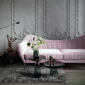 Pink sofa
