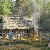 Средневековый дом в лесу