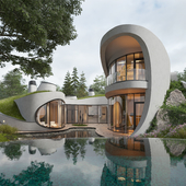 Exterior vizualization  of house by Niko | Architect (сделано по референсу)