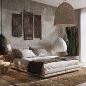 Ethnic bedroom. Reference work inspired by Maksim Mironov