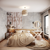 Дизайн и визуализация спальни для молодой семьи г. Москва