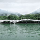 Pedestrian bridge (Shenzhen, China). Рендер по фото