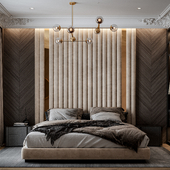 Bedroom design  3d max , corona, Ps