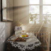 Interior,Dining room,breakfest,morning,3ds max, corona render, room, bedroom, architecture, visualization