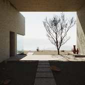 Concrete house visualization (сделано по референсу)