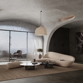 Interior design in futuristic style