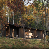 Wooden Black Forest Cabin. Autumn mood.