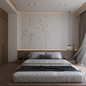 Bedroom, japandi type