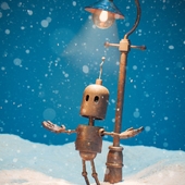 Robot in winter (сделано по референсу)