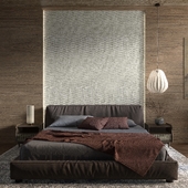master bedroom with Japanese motif