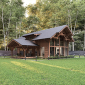 Timber frame house