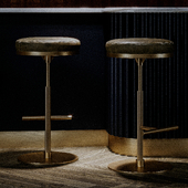 Wardell Barstool, Leather, Moss