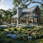 Modern Villa Exterior — D5 Render Современная вилла — визуализация в D5 Render