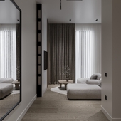 Kitchen studio in style minimalist