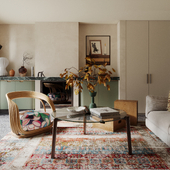 Визуализация гостиной по референсу