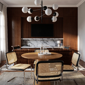 Визуализация гостиной, работа выполнена по референсу