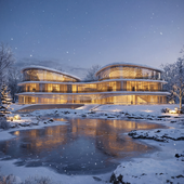 Концепция общественного павильона в природной и городской среде