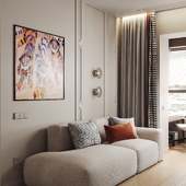 Гостиная кухня "ЖК ДНК"