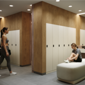 changing rooms of the fitness club | 80m²