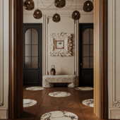 Гостиная в жилом интерьере (визуализация)