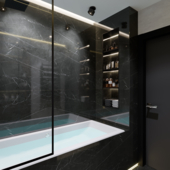 Санузел в темных тонах