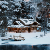 Дом у озера.