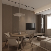 Minimalist Apartment in Warm Tones