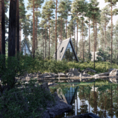Forest Cabin Visualization
