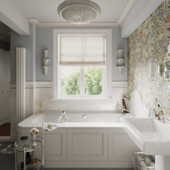 Master bathroom in a country house