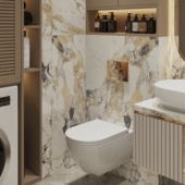 Bathroom in Warm Tones