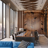 Executive Lounge — 3D-визуализация офисного интерьера