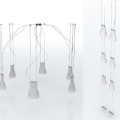 Chandelier and floor lamp to supporting structures