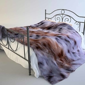 bed with fur