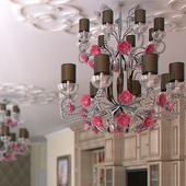 chandelier with roses