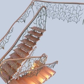 Лестница с бионической ковкой