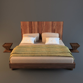 bed natura 5 & bedside table Caramella  by RIVA 1920