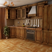 кухня деревянная