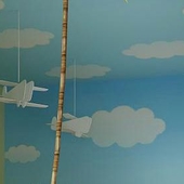 самолет в детскую на потолок
