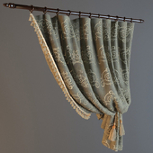 curtain with garter, width: 130cm